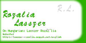 rozalia lasszer business card